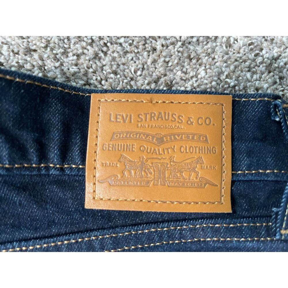 Levi’s Premium 728 High Rise Wide Leg Jeans Dark Wash Denim Size 28